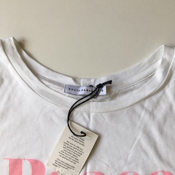 South Parade Women Size S White T-Shirt - Picture 2 of 4